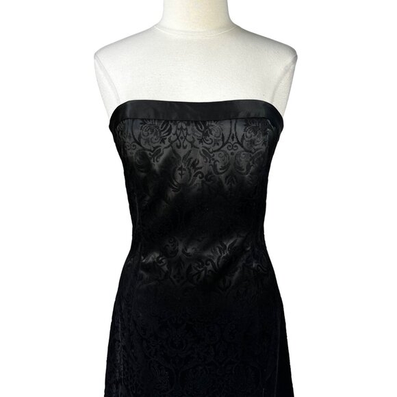 Robin Jordan Strapless Cocktail Dress Womens Size 8 Black New Bloomingdales - Picture 2 of 7